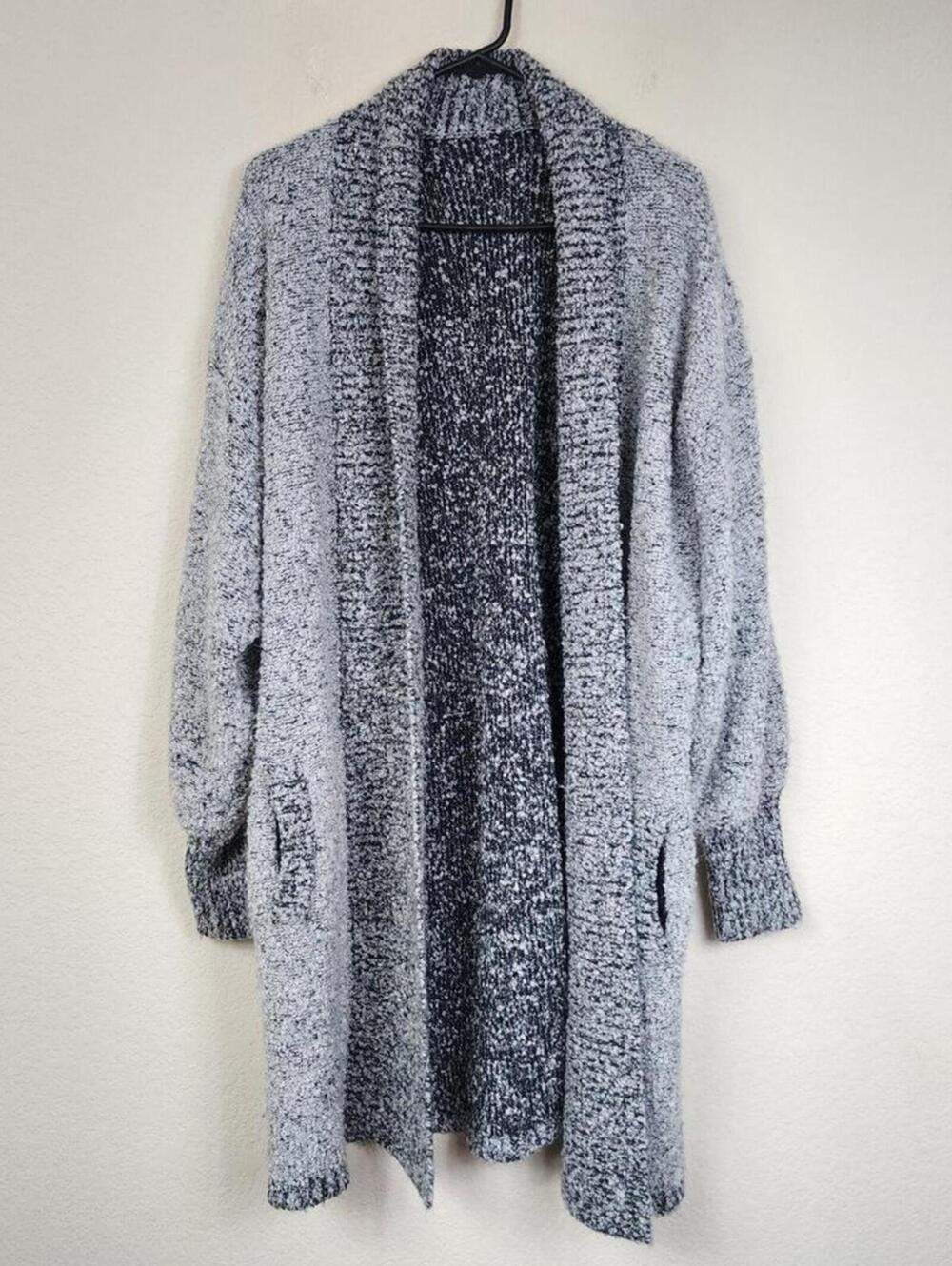 Vintage Grey Gray Knit Cardigan Sweater